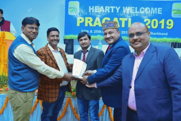 outstanding entrepreneurship award received by Mr. Kiran Kumar, Founder and CEO of SmartAgro (A Managed Sandalwood Farm Land Project near Bengaluru)